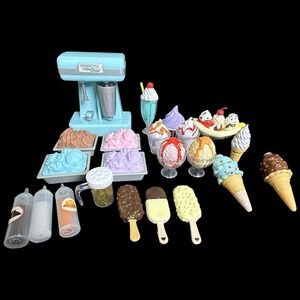 Our Generation Ice Cream Truck Accs Banana Split Ice Cream Bars Cones Sundaes